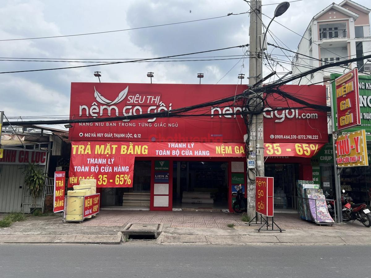 Cho Thuê Nhà Mặt Tiền số 662 Hà Huy Giáp, Phường Thạnh Lộc, Quận 12. Ngang 12m x Dài 20m, Trống Suốt