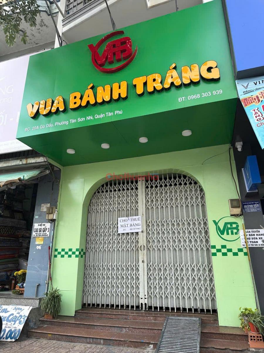 Cho thuê mặt bằng kinh doanh mặt tiền đường Gò Dầu sầm uất đông đúc nhất