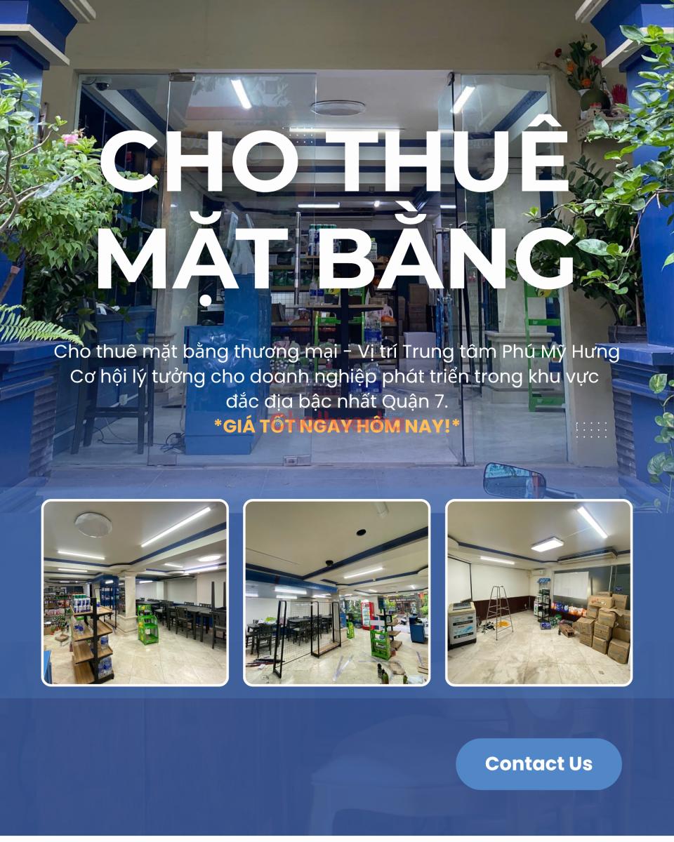 Cho thuê mặt bằng 144m2 - Trung tâm Phú Mỹ Hưng