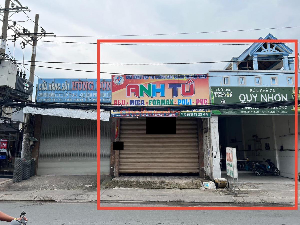 Cho Thuê Nhà Mặt Tiền 58 - 60 Nguyễn Thị Tú, Phường Bình Hưng Hoà, Quận Bình Tân