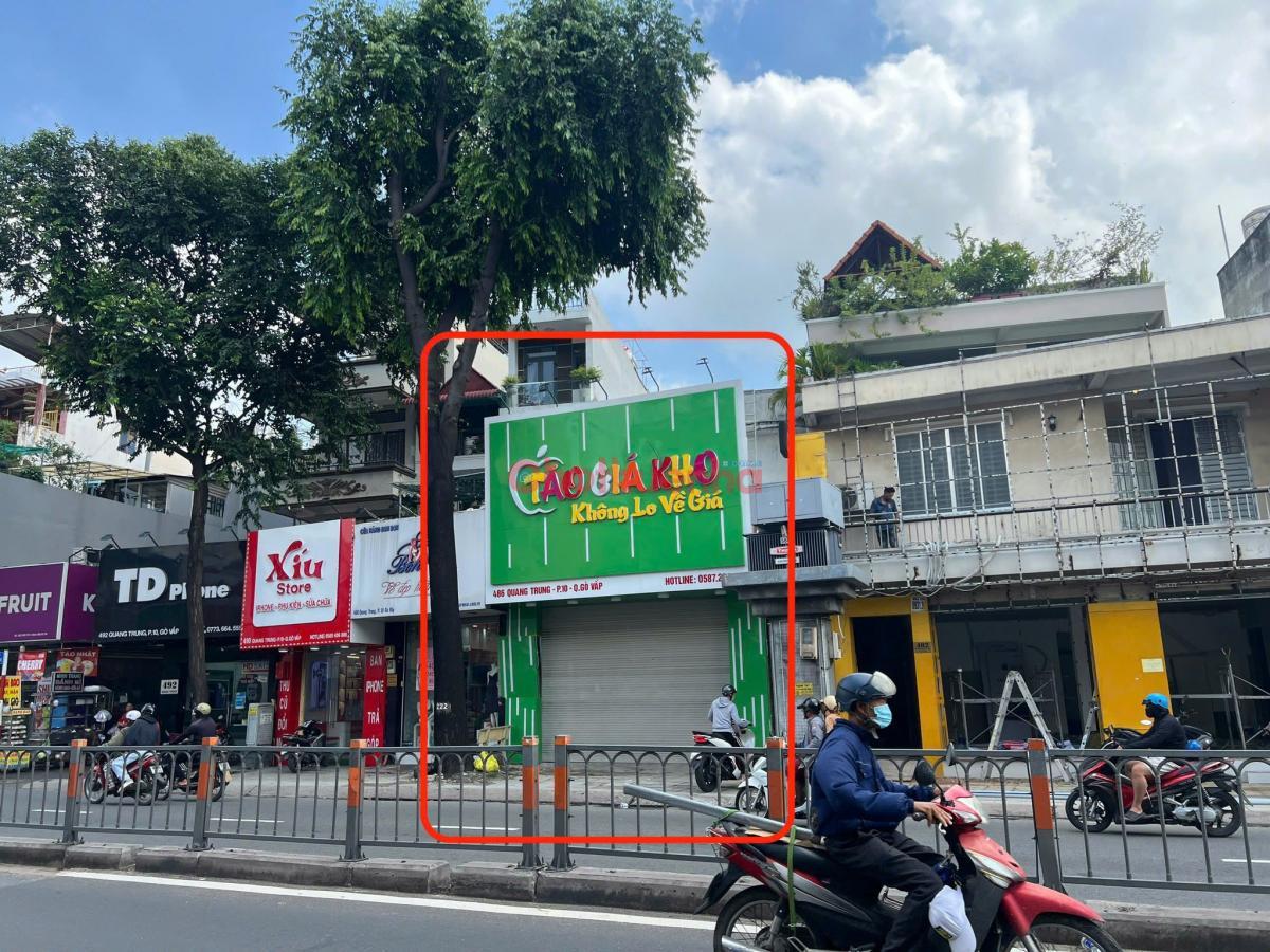 Cho Thuê Nhà Mặt Tiền 486 Quang Trung, Phường 10, Quận Gò Vấp. Ngang 6m x 22m, 1 trệt 1 lầu