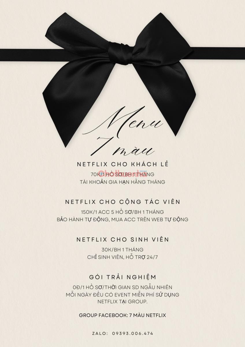 Xem netflix miễn phí tại 7 màu netflix | Netflix giá rẻ | Mua netflix | Xem chung netflix