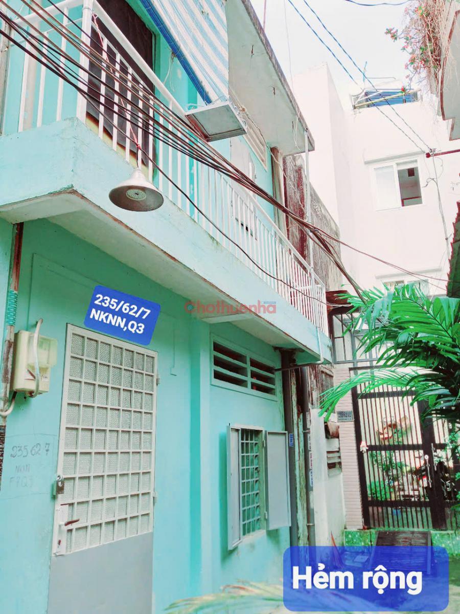 Cho thuê nhà nhỏ NGUYÊN CĂN: 235/62/7 Nam Kỳ Khởi Nghĩa Q3 (4.5 triệu/tháng)